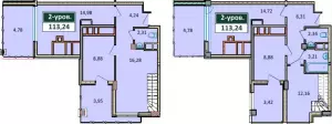 5-ти комнатная квартира 113.24 ЖК «Агой парк»