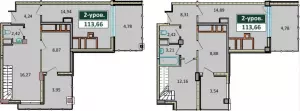 5-ти комнатная квартира 113.66 м² в ЖК «Агой парк»