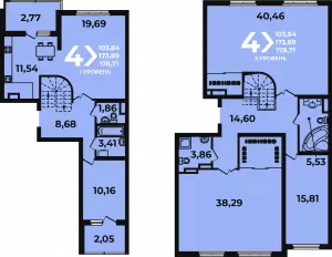 4-х комнатная квартира 178.7 м² в ЖК «Аксиома»