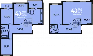 4-х комнатная квартира 148 м² в ЖК «Аксиома»