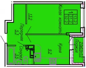 1-комнатная квартира