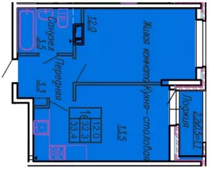 1-комнатная квартира