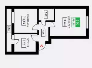 2-х комнатная квартира