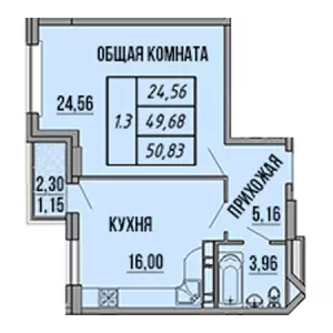 1-комнатная квартира