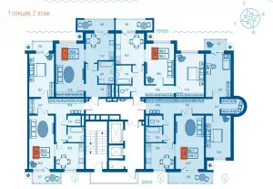 1-комнатная квартира 48.8 м² в ЖК «Дом у озера»