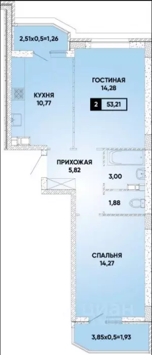 2-х комнатная квартира