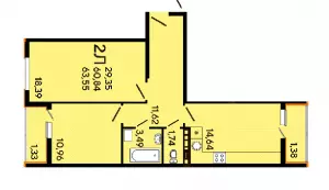 2-х комнатная квартира