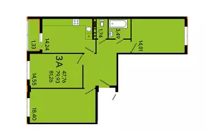 3-х комнатная квартира