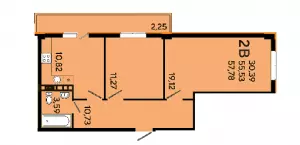 2-х комнатная квартира