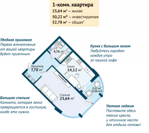 1-комнатная квартира