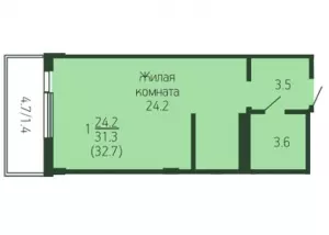 Квартира-студия 32.7 ЖК «Лиговский»