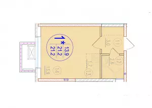 1-комнатная квартира 21.2 ЖК «Лайм»