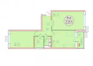 2-х комнатная квартира 61 ЖК «Лайм»