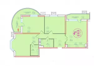4-х комнатная квартира