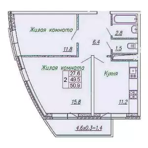 2-х комнатная квартира