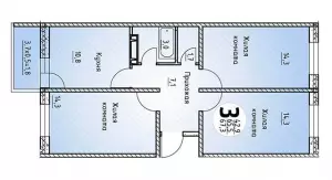 3-х комнатная квартира