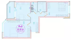 2-х комнатная квартира