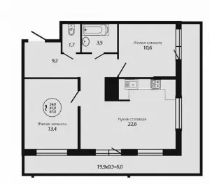 2-х комнатная квартира