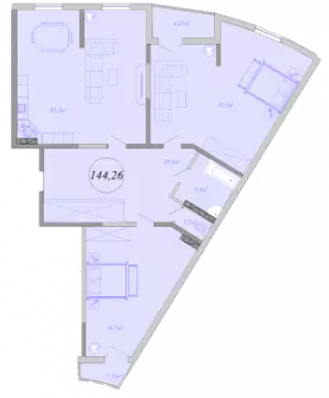 4-х комнатная квартира 144.26 м² в ЖК «Радонеж»