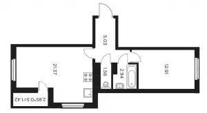 1-комнатная квартира