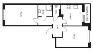 2-х комнатная квартира 55.2 м² в Neo-квартал «Красная Площадь»