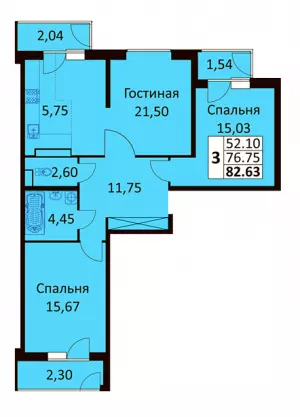 3-х комнатная квартира