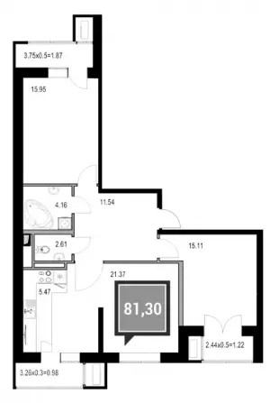 3-х комнатная квартира