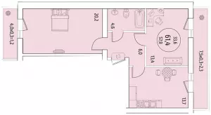 2-х комнатная квартира